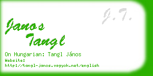 janos tangl business card